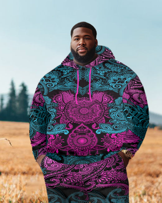 Men's Big & Tall 2-Piece Tracksuit Kali Lotus Edition Viking Hoodie Set