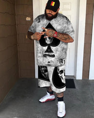 Big & Tall Men's Black Scalloped Skull Set | Biggmans