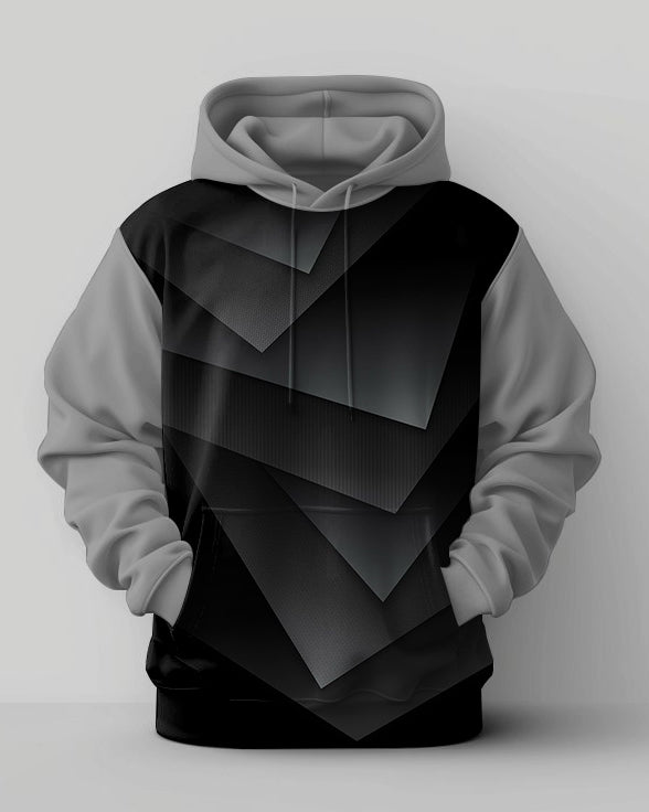 Men's Big and Tall Sweatsuit Casual Geometric Hoodie and Pants Set