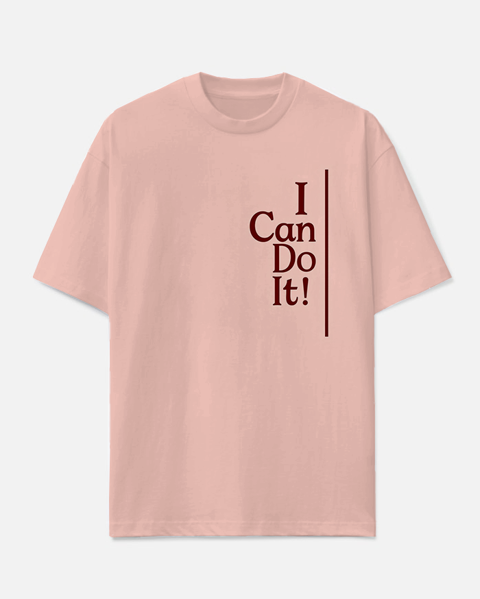 No Matter What You Can Do It Big & Tall Men's Simple Lettering T-shirt 2-Piece Set