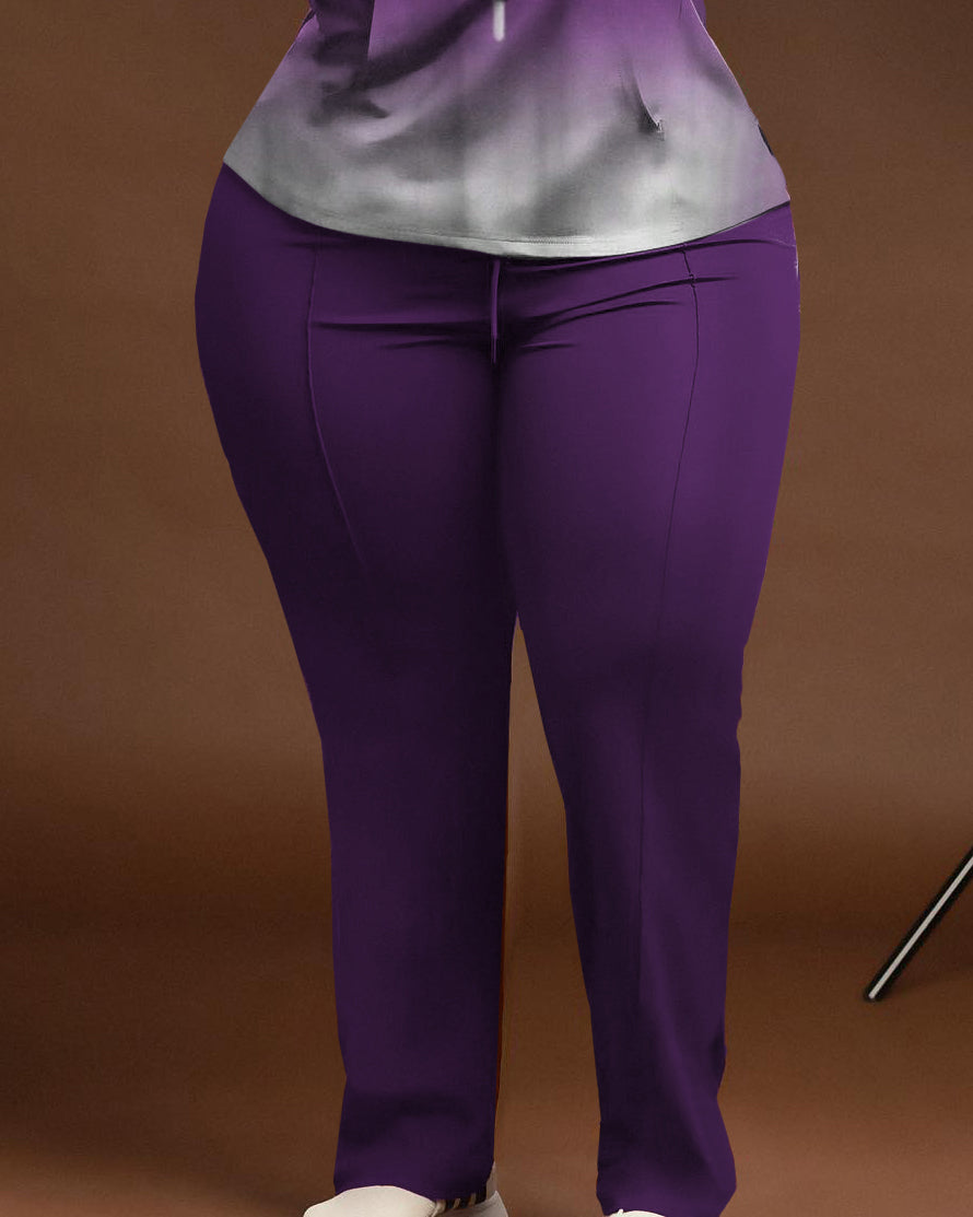 Women's Big & Tall Faith Purple Gradient Hoodie and Pants Set