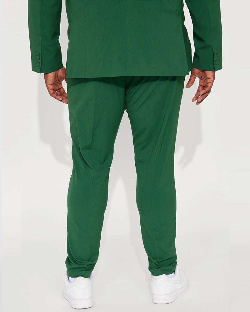 Big & Tall Men's Daily Business Solid Color Trousers