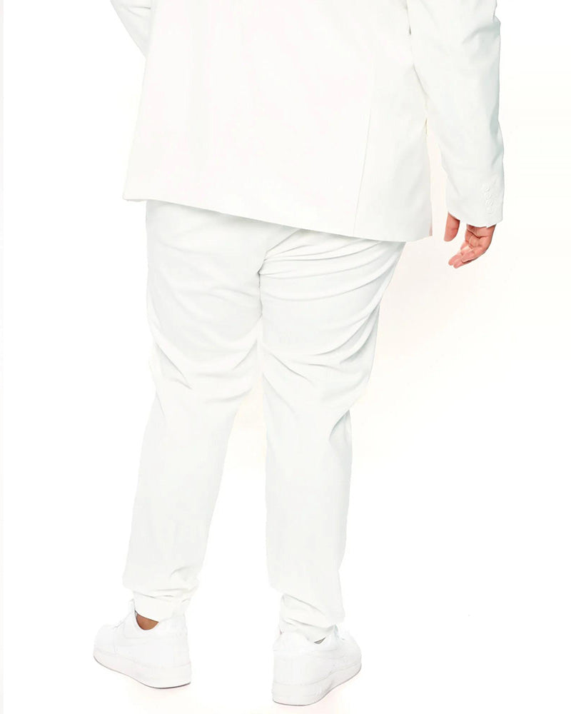 Big & Tall Men's Daily Business Solid Color Trousers