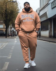 Men's Plus Size Prairie View A&M University Style Hoodie and Sweatpants Two Piece Set