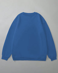 Men's Casual Blue Backpack Bear Letter Print Plus Size Sweatshirt Suit