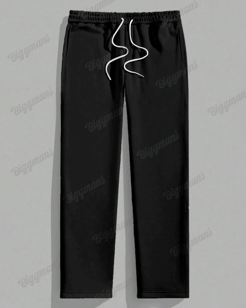 Men's Plus Size Black Colorblock Khaki Geometric Calm Print Long Sleeve Shirt Trousers Suit