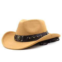 Multicolor Bull Head Western Cowboy Hat Fur Jazz Topper