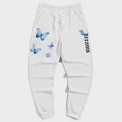 Street Style Big & Tall Men's Dreams Butterfly Casual Vintage Trousers