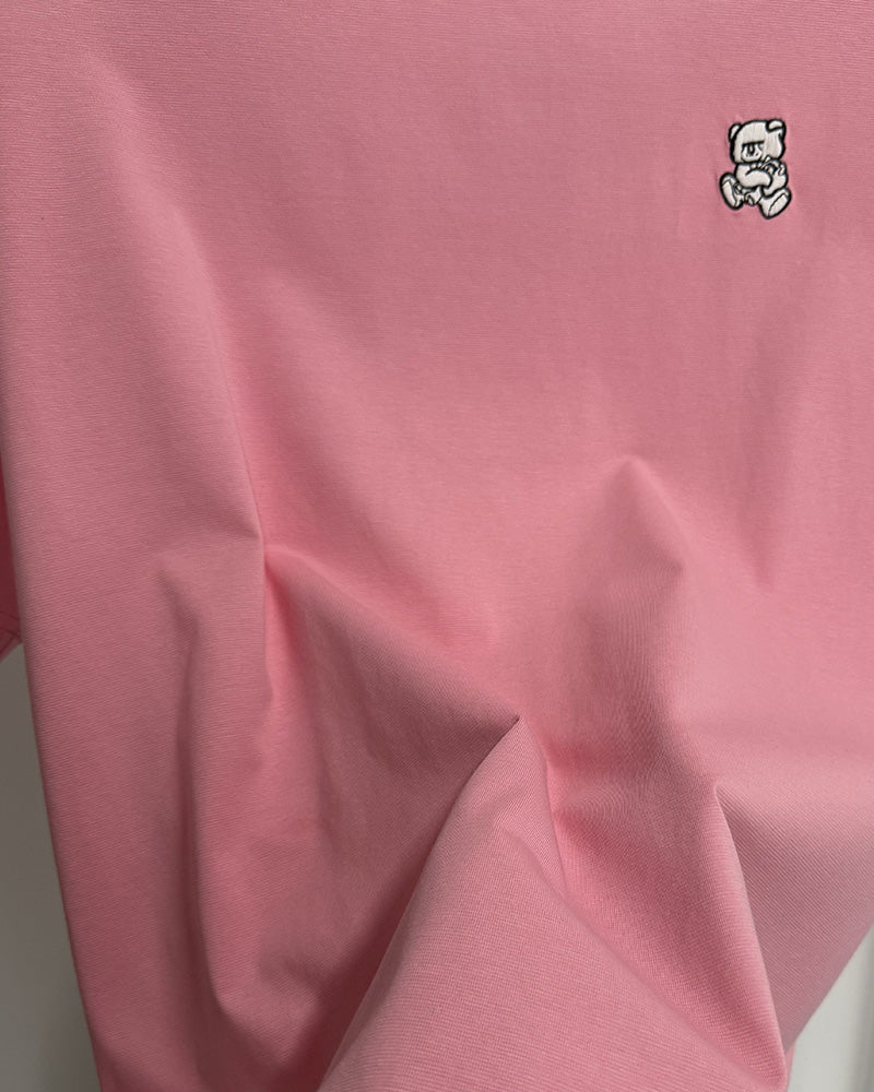 4XL-8XL Big & Tall Men's Daily Casual Embroidered Bear Printed Cotton Round Neck Short Sleeve T-Shirt