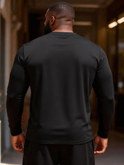 Big & Tall Men's Marine Corps 250 Anniversary Badge Printed Long Sleeve Tee