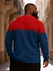 Big & Tall Men's 250 Independence Day Commemorative Printed Long Sleeve T-Shirt