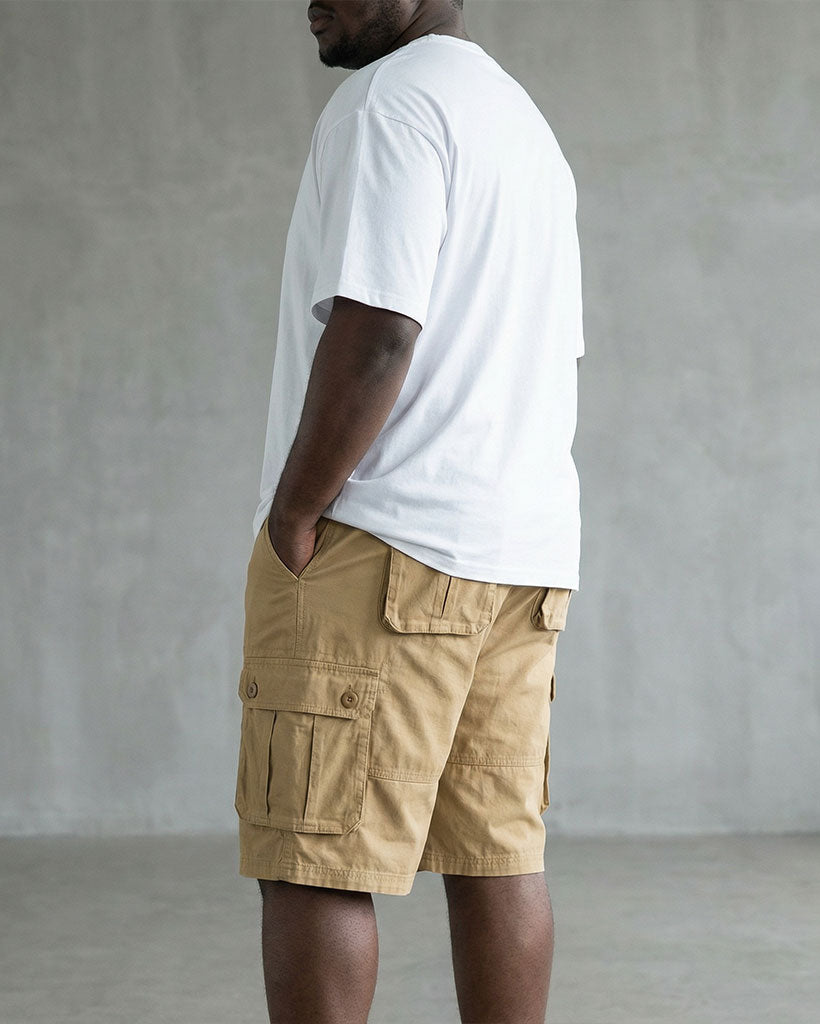 Summer Cotton Tooling Multi-pocket Five-point Pants Men's Summer Korean-style Fashionable Loose Fashionable Brand Men's Casual Pants Large Size