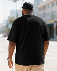 Big & Tall Men's Fun Crown Personalized Graffiti Printed Short Sleeve T-Shirt