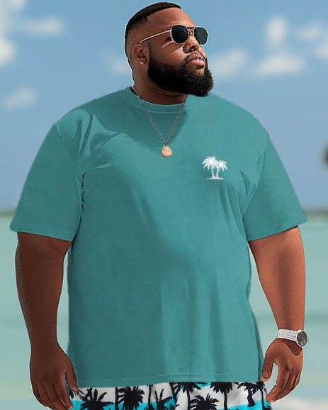 Men's Guys Coconut Tree Print T-shirt and Shorts Outfits Set