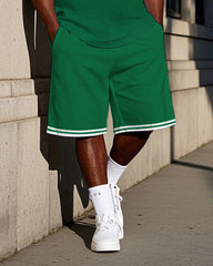 Men's Big & Tall SOCCER IS LIKE Funny Saying Printed Casual Basketball Vest and Shorts Set