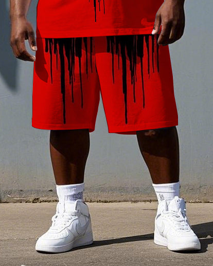 Real Ones Wear Bones Big & Tall Men's Bold Skull Print Short Sleeve T-shirt 2-Piece Summer Set