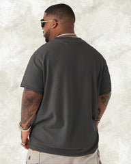 100% Cotton-Women's Pattern Men's Loose Plus Size Short-sleeved T-shirt