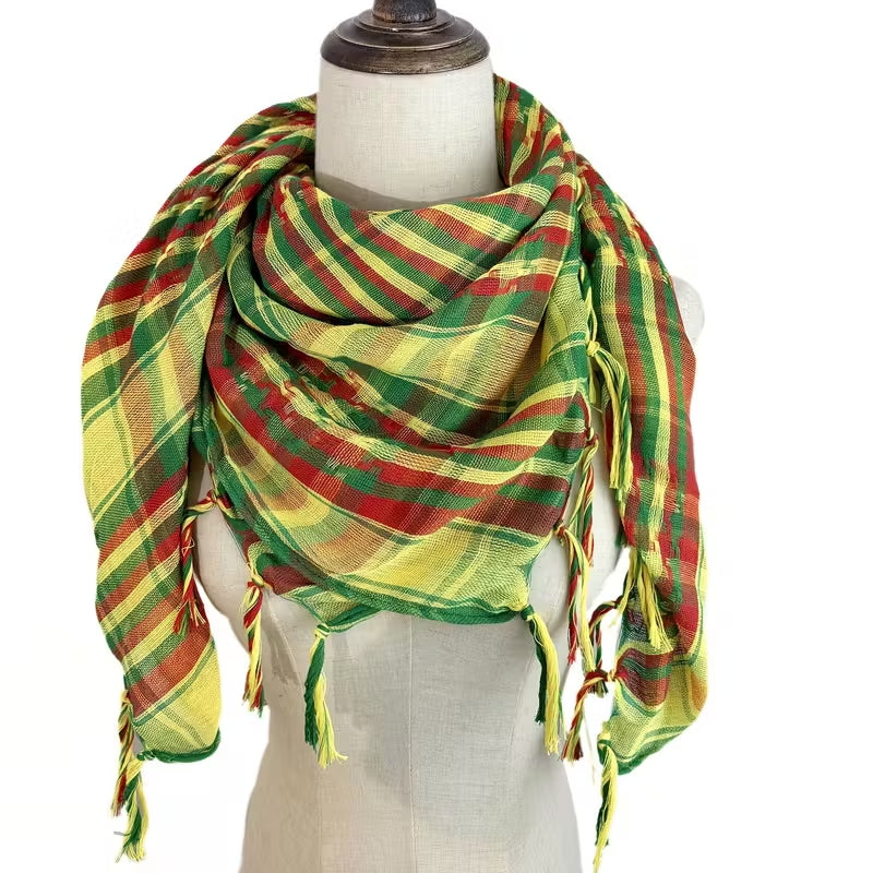 Outdoor Sports Red Yellow Green Windproof Sand-proof Warm Scarf