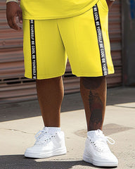 Street Casual Contrast Confidence Letter Print Large Men's Suit