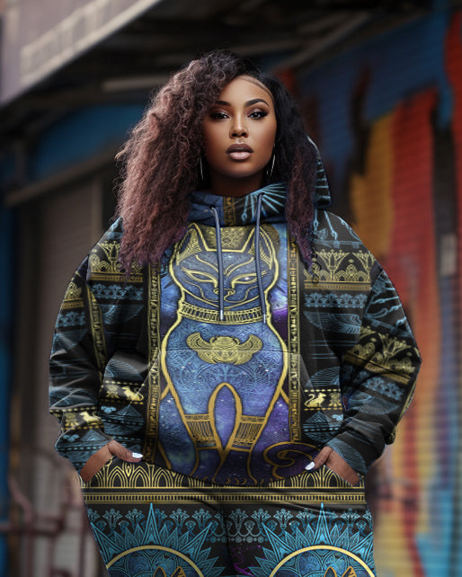 Women's Big & Tall Bastet Pullover Hoodie Set