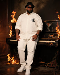 Big Boy Must Have 2025 Holiday Party Love English Music Meets Long Sleeve Shirt Trousers Suit