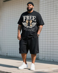 The Daily Leisure Of A Big Man. If The Son Of The Father Lets You Free. You Are Really Free To Print Short Sleeve T-shirt Shorts Suit