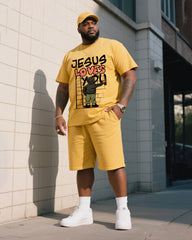 The Daily Leisure Of A Big Man-it Never Gets Old.?He Really Loves You-short Sleeve T-shirt Shorts Suit