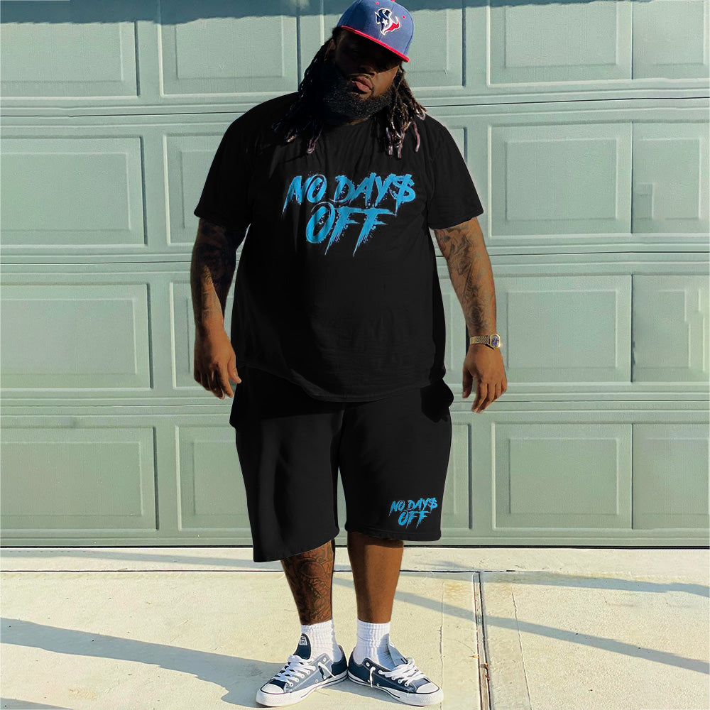 Plus Size Men's No Days Off Set