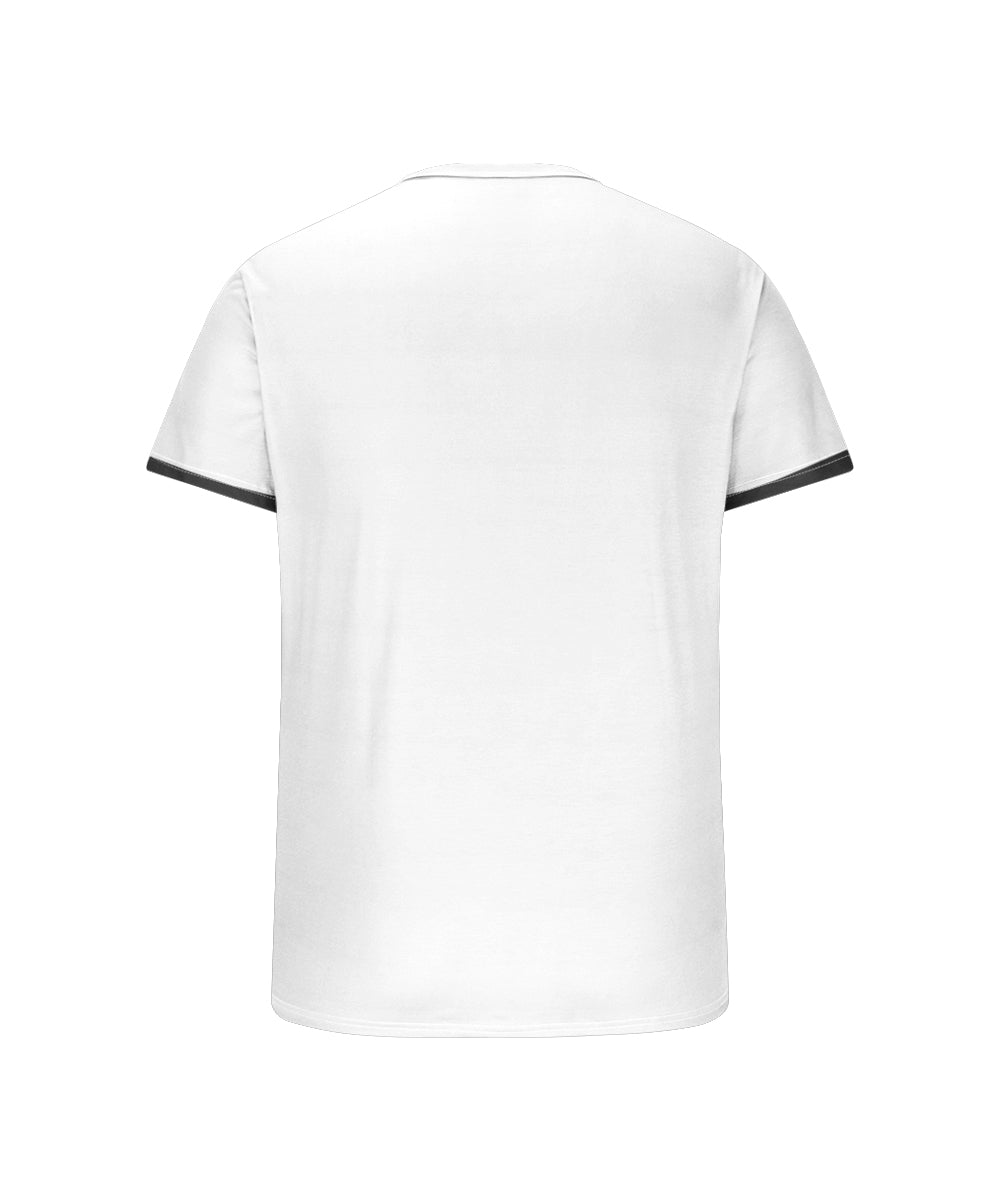 Men's Plus Size Daily Casual Gray Pattern Printed Henry Collar Button Short Sleeve T-Shirt
