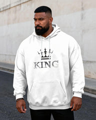 Big & Tall Men's "KING" Crown Graffiti-Print Hoodie