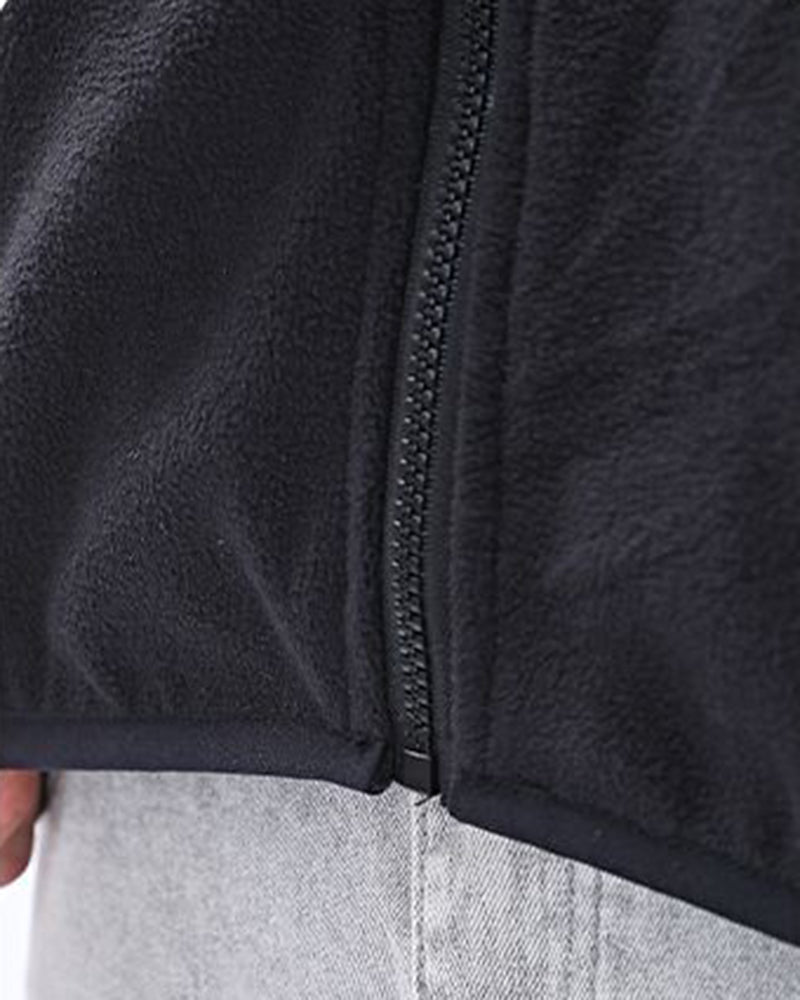 Big & Tall Men's Solid Color Ultra Light Fleece Warm Sports Jacket XL-5XL