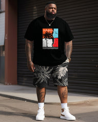 Hawaiian Color Blocks Personalized Print Large Men's Set