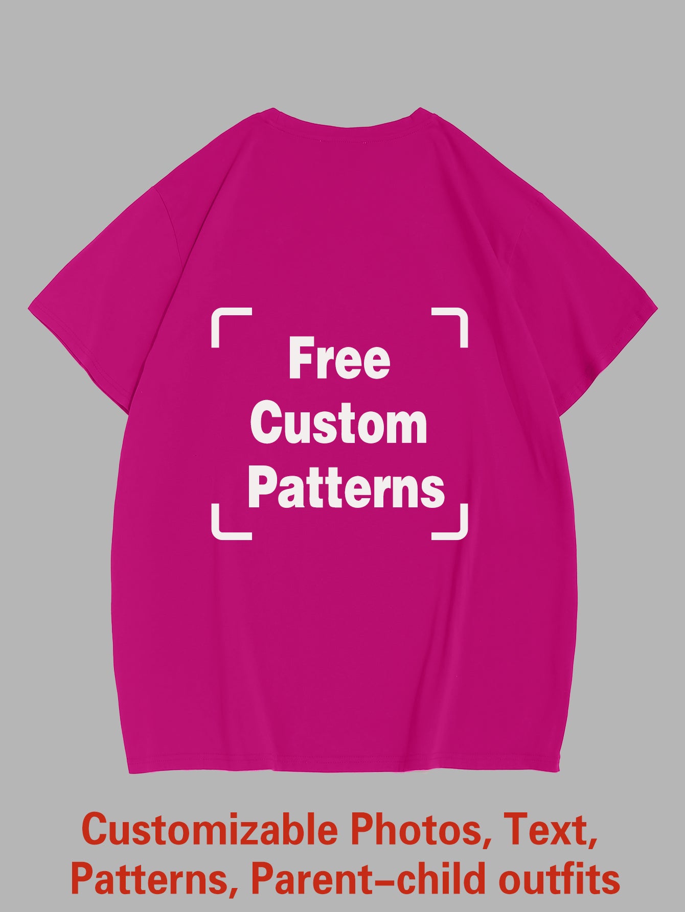 Customized Plus Size T-shirt (You Can Upload Pictures, Text, Logo, Etc. To Customize Your Interesting T-shirt)