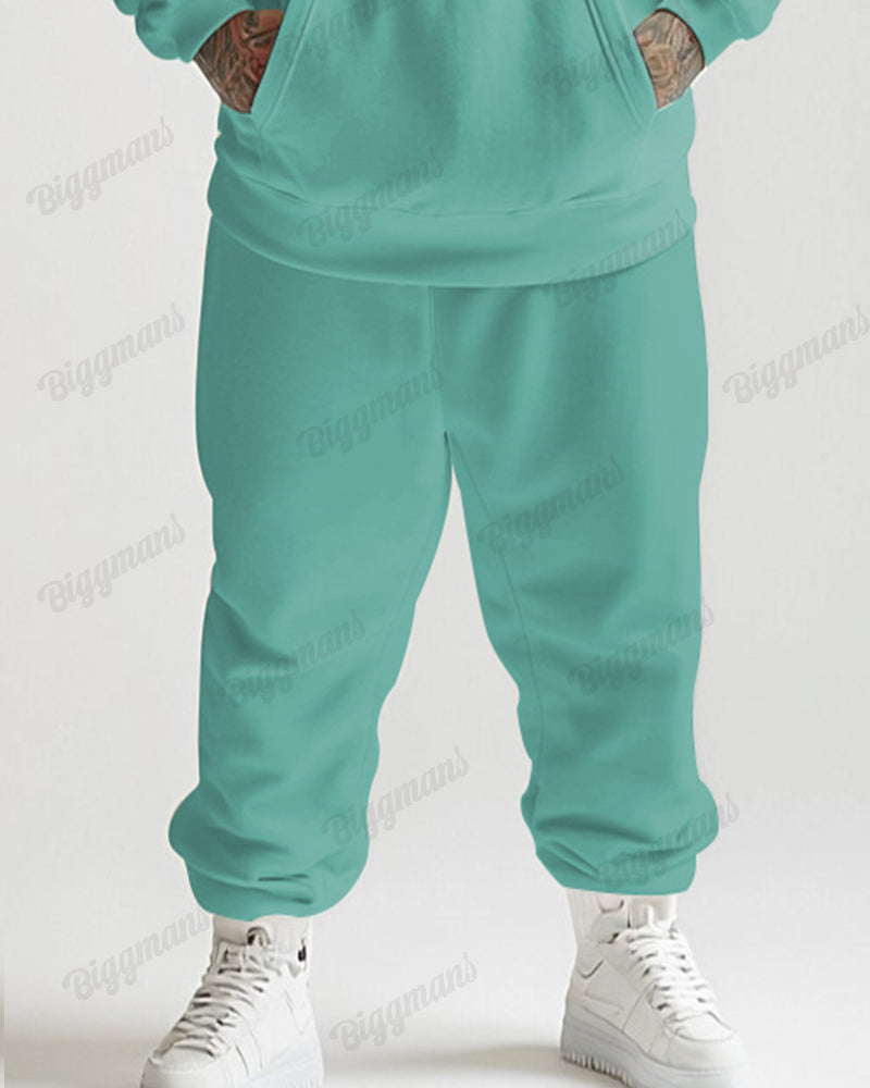 Fashionable Simple Cross Cloth Color Printed Big & Tall Hoodie Set
