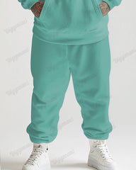 Fashionable Simple Cross Cloth Color Printed Big & Tall Hoodie Set