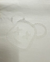 4XL-8XL Big & Tall Men's Daily Casual Jacquard Bear Letter Cotton Crewneck Short-sleeved T-shirt
