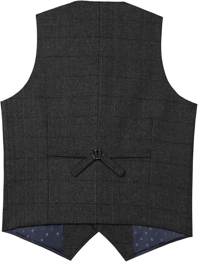 Big & Tall Men's Gentleman Business Casual Slim Fit Suit Vest XS-3XL