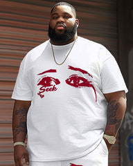 Street Casual Art Eye Print Large Men's Set