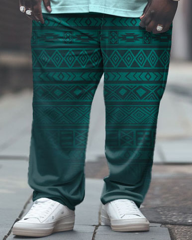 Men's Plus Size Juneteenth Black History Month Photo Print T-Shirt Pants Suit
