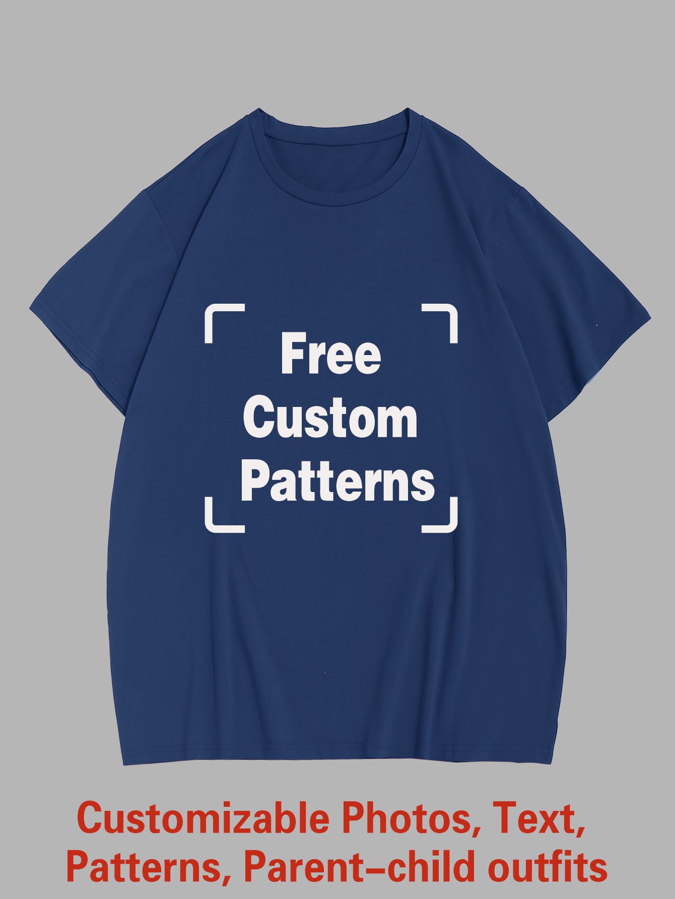 Customized Plus Size T-shirt (You Can Upload Pictures, Text, Logo, Etc. To Customize Your Interesting T-shirt)
