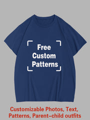 Customized Plus Size T-shirt (You Can Upload Pictures, Text, Logo, Etc. To Customize Your Interesting T-shirt)