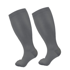 🔥2XL-7XL Solid Color Running Fitness Compression Socks For Obese Men And Women Sports Socks