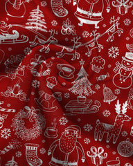 Christmas Playful Print Men's Loose Plus Size Straight Long Sweat Pants