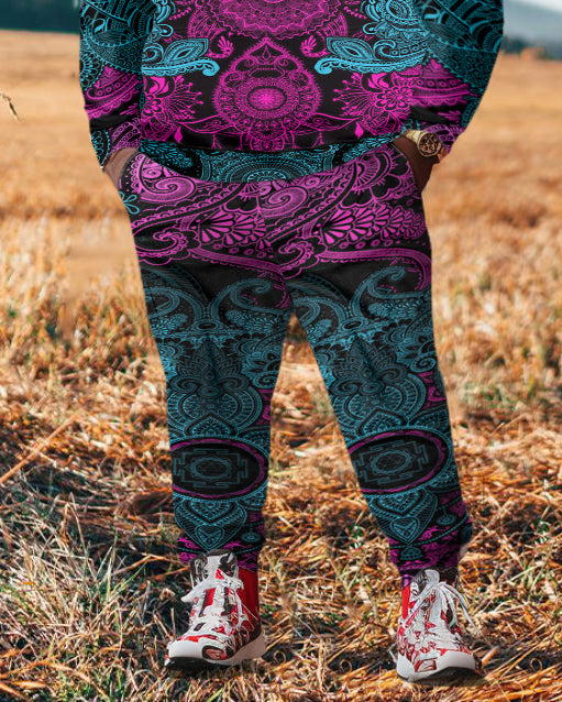 Men's Big & Tall 2-Piece Tracksuit Kali Lotus Edition Viking Hoodie Set