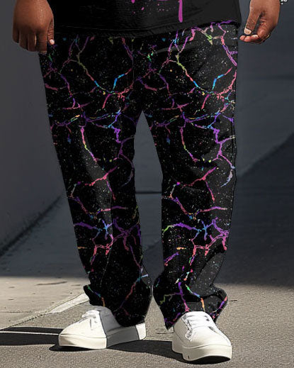 Street Color Splash Ink Expression Print Big & Tall Men's Set