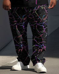 Street Color Splash Ink Expression Print Big & Tall Men's Set