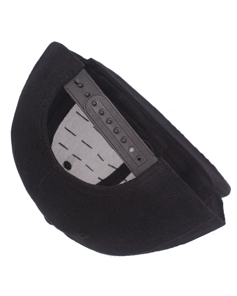 Black Liu Ding Ping Along Hip-hop Hat For Men And Women