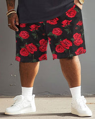 Street Vitality Rose Print Big and Tall Men's Set|Biggmans