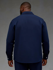 Big & Tall Men's US 250 Anniversary Splash Ink Flag Print Long Sleeve Shirt