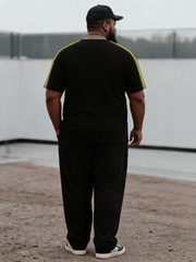 Big & Tall Men's Thunder Guise Golden Lion Coronal Print T-Shirt Pants Set